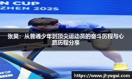 张昊：从普通少年到顶尖运动员的奋斗历程与心路历程分享